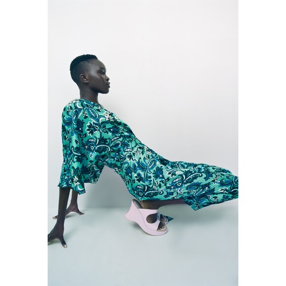 Zara Paisley Floral Print Tie Waist Pants Jumpsuit (NWT) - Picture 6 of 10